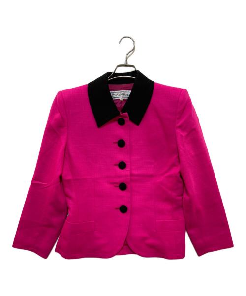 Yves Saint Laurent（イヴサンローラン）Yves Saint Laurent (イヴサンローラン) セットアップジャケット ピンク サイズ:Sの古着・服飾アイテム