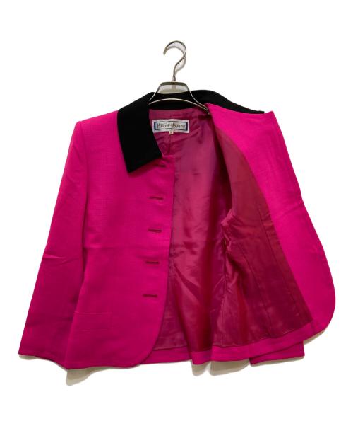 Yves Saint Laurent（イヴサンローラン）Yves Saint Laurent (イヴサンローラン) セットアップジャケット ピンク サイズ:Sの古着・服飾アイテム