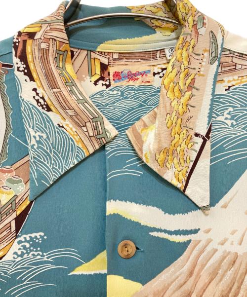 Sun Surf（サンサーフ）Sun Surf (サンサーフ) アロハシャツ　S30486 ブルー サイズ:Sの古着・服飾アイテム