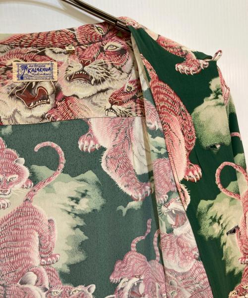 Sun Surf（サンサーフ）Sun Surf (サンサーフ) 百虎アロハシャツ　M32111 グリーン サイズ:Mの古着・服飾アイテム