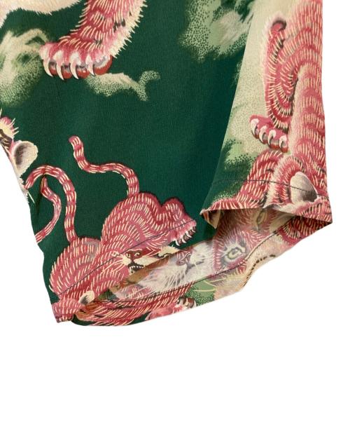 Sun Surf（サンサーフ）Sun Surf (サンサーフ) 百虎アロハシャツ　M32111 グリーン サイズ:Mの古着・服飾アイテム