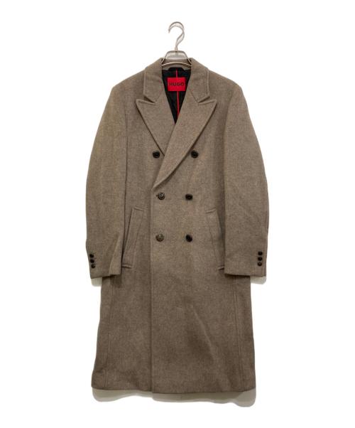 HUGO BOSS（ヒューゴ ボス）HUGO BOSS (ヒューゴ ボス) ウールダブルコート ブラウン サイズ:46の古着・服飾アイテム