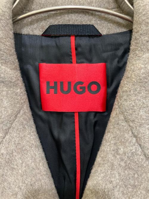 HUGO BOSS（ヒューゴ ボス）HUGO BOSS (ヒューゴ ボス) ウールダブルコート ブラウン サイズ:46の古着・服飾アイテム