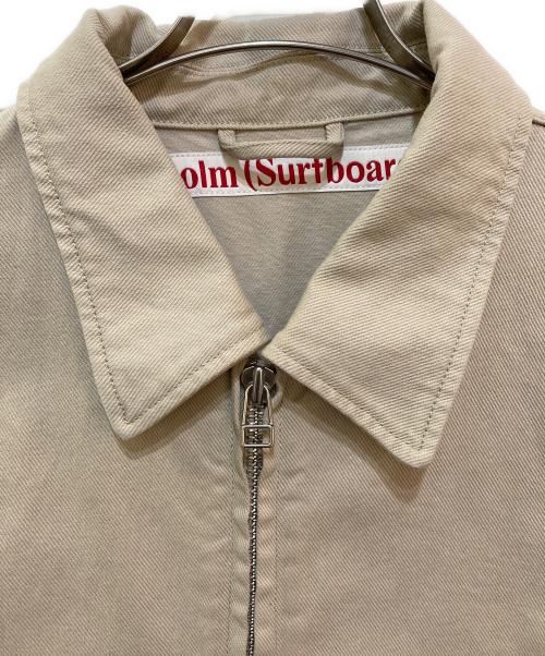 Stockholm Surfboard Club（ストックホルム サーフボード クラブ）Stockholm Surfboard Club (ストックホルム サーフボード クラブ) ロゴ ワークジャケット　4120400097 ベージュ サイズ:XLの古着・服飾アイテム