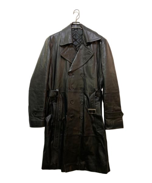 J. LINDEBERG（ジェイリンドバーグ）J. LINDEBERG (ジェイリンドバーグ) レザーコート ブラック サイズ:50の古着・服飾アイテム