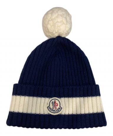 中古・古着通販】MONCLER (モンクレール) ニット帽 ネイビー｜ブランド
