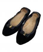 Salvatore Ferragamoサルヴァトーレ フェラガモ）の古着「ヴァラリボンバレエシューズ」｜ブラック
