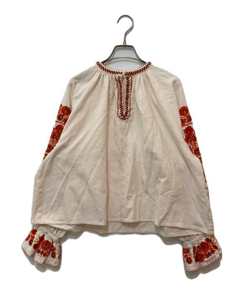 freada（フリーダ）freada (フリーダ) コットン刺繍ブラウス アイボリー サイズ:FREEの古着・服飾アイテム