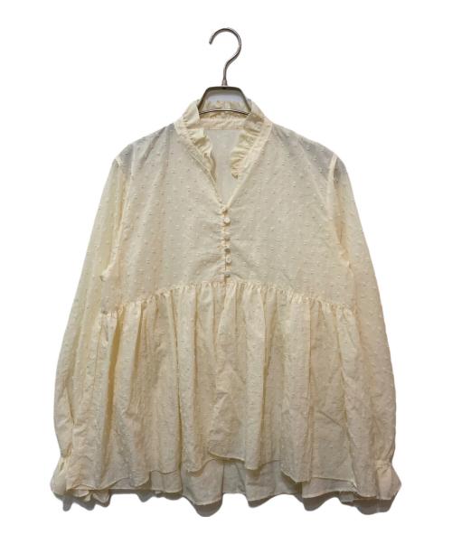 IENA（イエナ）IENA (イエナ) ドットタフタショートギャザーブラウス アイボリー サイズ:FREEの古着・服飾アイテム