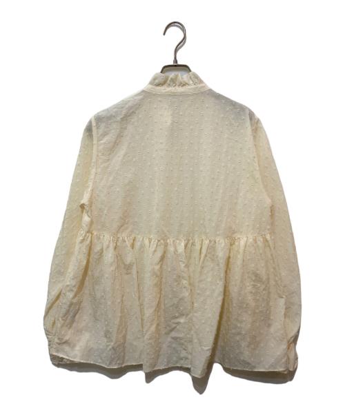 IENA（イエナ）IENA (イエナ) ドットタフタショートギャザーブラウス アイボリー サイズ:FREEの古着・服飾アイテム