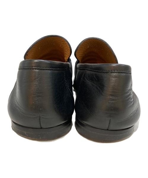 GUCCI（グッチ）GUCCI (グッチ) レザーローファー　121471 ブラック サイズ:42の古着・服飾アイテム