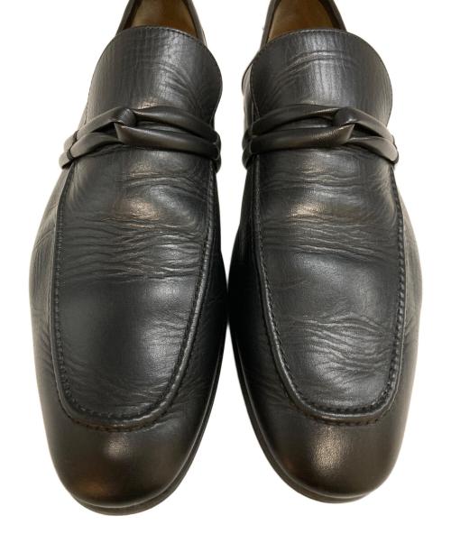 GUCCI（グッチ）GUCCI (グッチ) レザーローファー　121471 ブラック サイズ:42の古着・服飾アイテム