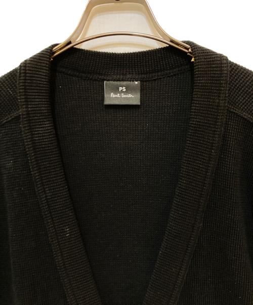 PS Paul Smith（ＰＳポールスミス）PS Paul Smith (ＰＳポールスミス) 鹿の子ニットカーディガン ブラック サイズ:Mの古着・服飾アイテム