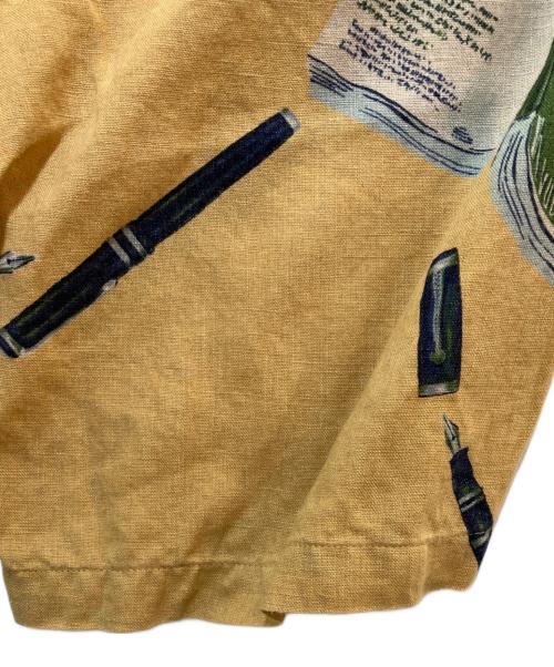 PAPAS ISLAND（パパス アイランド）PAPAS ISLAND (パパス アイランド) リネンオープンカラーシャツ イエロー サイズ:Lの古着・服飾アイテム