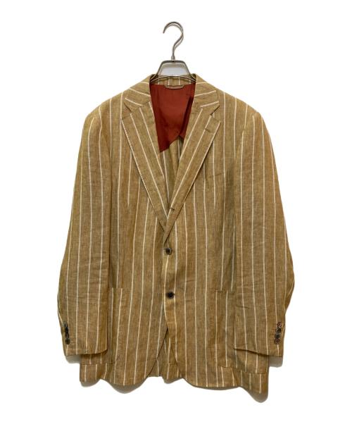 Brilla per il gusto（ブリッラ ペル イルグースト）Brilla per il gusto (ブリッラ ペル イルグースト) リネンストライプジャケット ベージュ サイズ:サイズ表記なしの古着・服飾アイテム