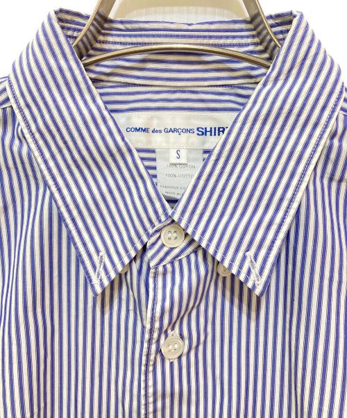 COMME des GARCONS SHIRT（コムデギャルソンシャツ）COMME des GARCONS SHIRT (コムデギャルソンシャツ) ストライプシャツ　CDGS8ST ネイビー サイズ:Sの古着・服飾アイテム
