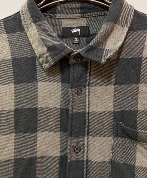 stussy（ステューシー）stussy (ステューシー) チェックシャツ ブラック サイズ:Mの古着・服飾アイテム