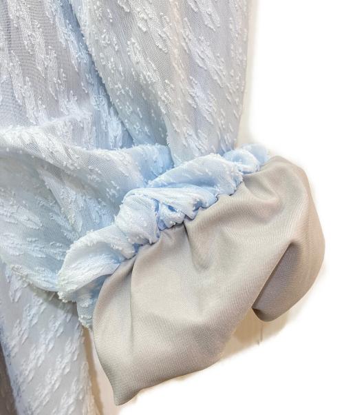CELFORD（セルフォード）CELFORD (セルフォード) ドビーシフォンワンピース ブルー サイズ:36の古着・服飾アイテム