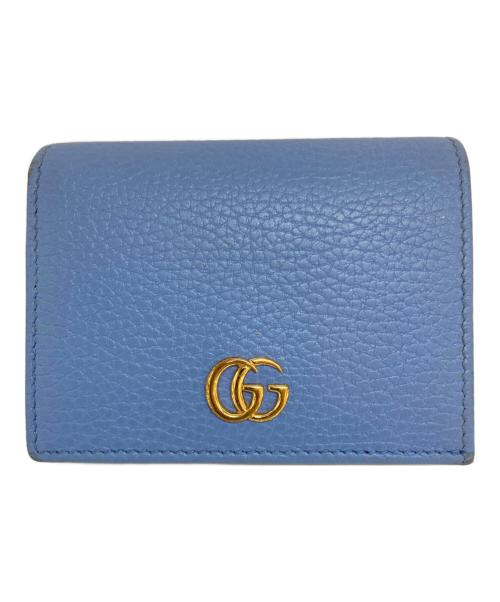 GUCCI（グッチ）GUCCI (グッチ) 2つ折り財布　456126 ブルーの古着・服飾アイテム