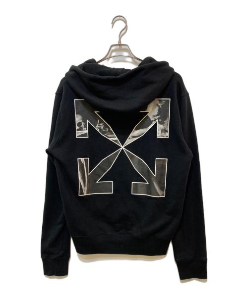 OFFWHITE（オフホワイト）OFFWHITE (オフホワイト) Caravaggio Arrow Slim Zip Hoodie ブラック サイズ:Mの古着・服飾アイテム