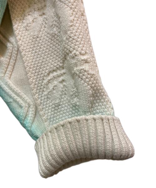 Palm Angels（パーム エンジェルス）Palm Angels (パーム エンジェルス) Round Neck Sweater ホワイト×ブルー サイズ:Mの古着・服飾アイテム