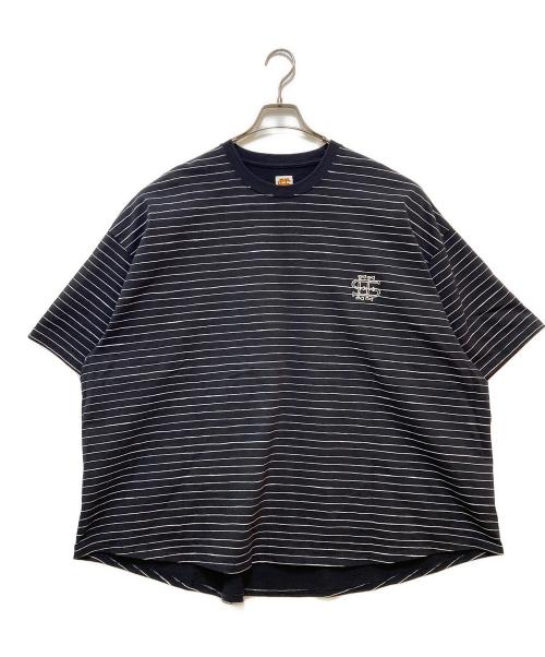 SEESEE（シーシー）SEESEE (シーシー) SUPER BIG BORDER TEE ブラック サイズ:XLの古着・服飾アイテム