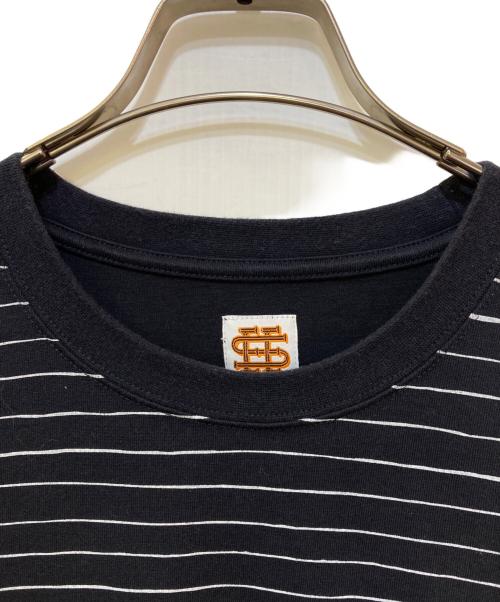 SEESEE（シーシー）SEESEE (シーシー) SUPER BIG BORDER TEE ブラック サイズ:XLの古着・服飾アイテム