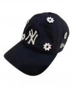 New Eraニューエラ）の古着「3D FLOWER CAP」｜ネイビー