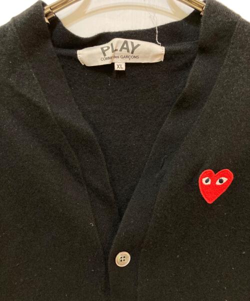 PLAY COMME des GARCONS（プレイコムデギャルソン）PLAY COMME des GARCONS (プレイコムデギャルソン) WOOL CARDIGAN　AZ-N008 ブラック サイズ:XLの古着・服飾アイテム