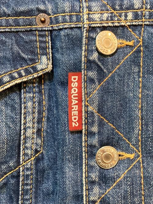 DSQUARED2（ディースクエアード）DSQUARED2 (ディースクエアード) キルト中綿デニムジャケット インディゴ サイズ:38の古着・服飾アイテム