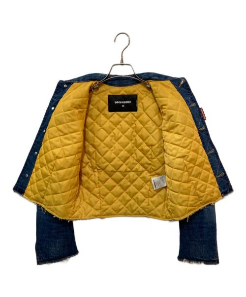 DSQUARED2（ディースクエアード）DSQUARED2 (ディースクエアード) キルト中綿デニムジャケット インディゴ サイズ:38の古着・服飾アイテム