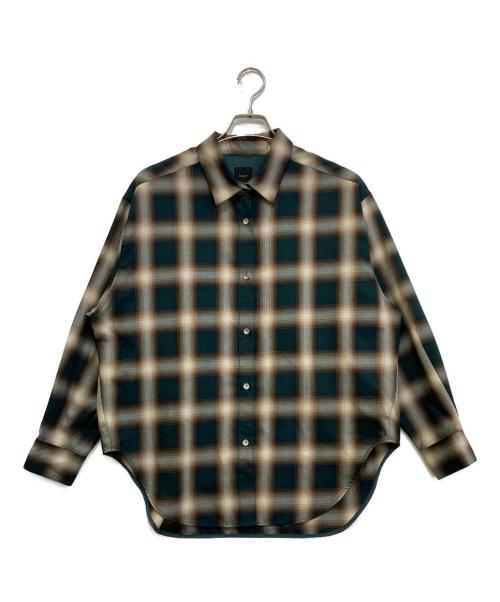 Spick and Span（スピック＆スパン）Spick and Span (スピック＆スパン) TRツイルチェックシャツ ブラウン サイズ:不明(実寸をご参考下さい)の古着・服飾アイテム