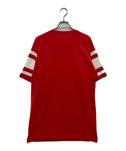 Champion（チャンピオン）Champion (チャンピオン) 80's フットボールTシャツ レッド サイズ:LARGEの古着・服飾アイテム