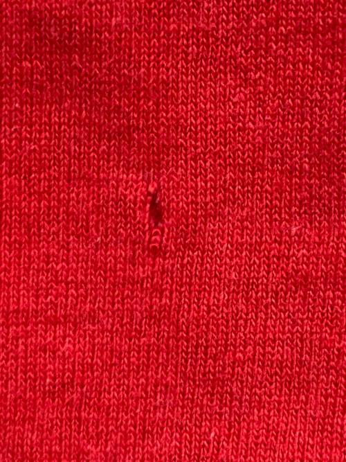 Champion（チャンピオン）Champion (チャンピオン) 80's フットボールTシャツ レッド サイズ:LARGEの古着・服飾アイテム