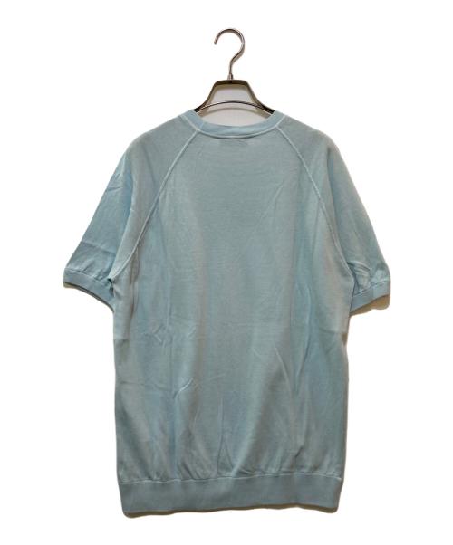 mauro ottaviani（マウロ オッタヴィアーニ）MAURO OTTAVIANI (マウロ オッタヴィアーニ) コットンS/Sニット ブルー サイズ:48の古着・服飾アイテム
