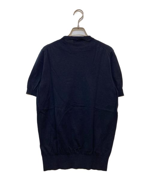 mauro ottaviani（マウロ オッタヴィアーニ）mauro ottaviani (マウロ オッタヴィアーニ) コットンS/Sニット ネイビー サイズ:48の古着・服飾アイテム