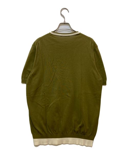 STRASBURGO（ストラスブルゴ）STRASBURGO (ストラスブルゴ) コットンS/Sニット　928053 オリーブ サイズ:Lの古着・服飾アイテム