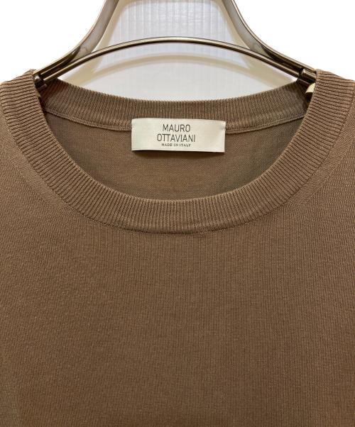 mauro ottaviani（マウロ オッタヴィアーニ）mauro ottaviani (マウロ オッタヴィアーニ) コットンS/Sニット ブラウン サイズ:50の古着・服飾アイテム