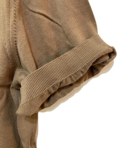 mauro ottaviani（マウロ オッタヴィアーニ）mauro ottaviani (マウロ オッタヴィアーニ) コットンスキッパーニットポロシャツ ブラウン サイズ:48の古着・服飾アイテム