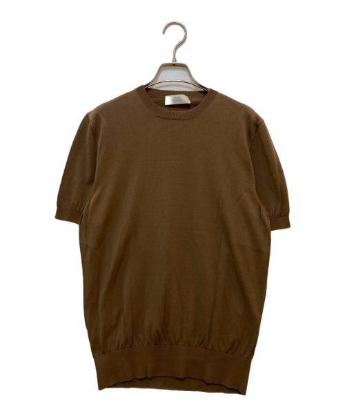 mauro ottaviani（マウロ オッタヴィアーニ）mauro ottaviani (マウロ オッタヴィアーニ) コットンS/Sニット ブラウン サイズ:48の古着・服飾アイテム