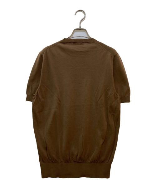 mauro ottaviani（マウロ オッタヴィアーニ）mauro ottaviani (マウロ オッタヴィアーニ) コットンS/Sニット ブラウン サイズ:48の古着・服飾アイテム