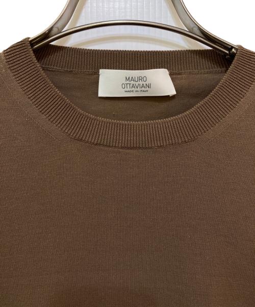mauro ottaviani（マウロ オッタヴィアーニ）mauro ottaviani (マウロ オッタヴィアーニ) コットンS/Sニット ブラウン サイズ:48の古着・服飾アイテム