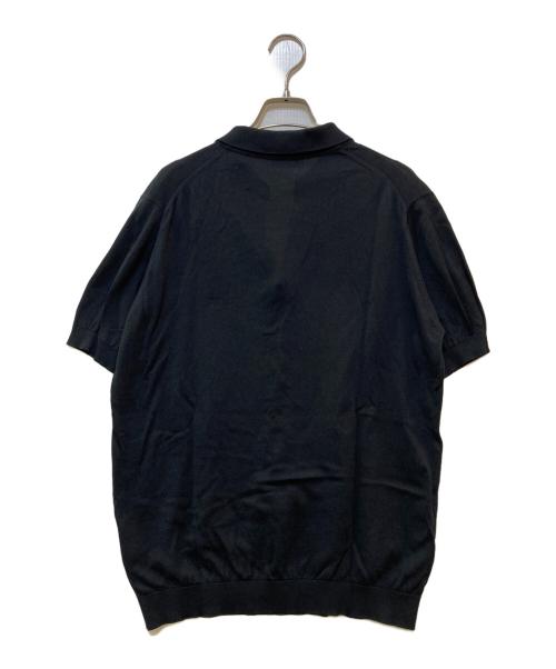 JOHN SMEDLEY（ジョンスメドレー）JOHN SMEDLEY (ジョンスメドレー) シーアイランドコットンニットポロシャツ ブラック サイズ:Lの古着・服飾アイテム