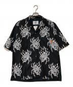 thirdman×KEEサードマン×キー）の古着「OPEN COLLAR SHIRT(オープンカラーシャツ)」｜ブラック