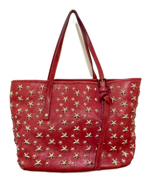 JIMMY CHOO（ジミーチュウ）JIMMY CHOO (ジミーチュウ) スタッズソフィアSハンドバッグ ピンクの古着・服飾アイテム