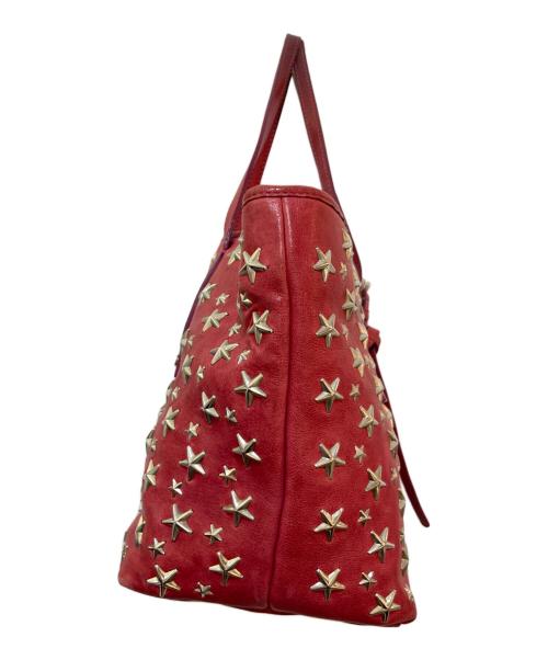 JIMMY CHOO（ジミーチュウ）JIMMY CHOO (ジミーチュウ) スタッズソフィアSハンドバッグ ピンクの古着・服飾アイテム