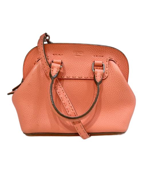 FENDI（フェンディ）FENDI (フェンディ) ミニアデーレ2wayハンドバッグ　8BN258 ピンクの古着・服飾アイテム