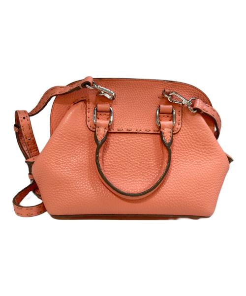 FENDI（フェンディ）FENDI (フェンディ) ミニアデーレ2wayハンドバッグ　8BN258 ピンクの古着・服飾アイテム
