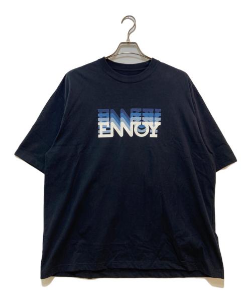 ENNOY（エンノイ）ENNOY (エンノイ) Electric Logo GradationTシャツ　SS23BRENCT07NTL ブラック サイズ:XLの古着・服飾アイテム