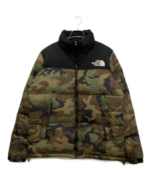 THE NORTH FACE（ザ ノース フェイス）THE NORTH FACE (ザ ノース フェイス) Novelty Nuptse Jacket ブラック×カーキ サイズ:XLの古着・服飾アイテム